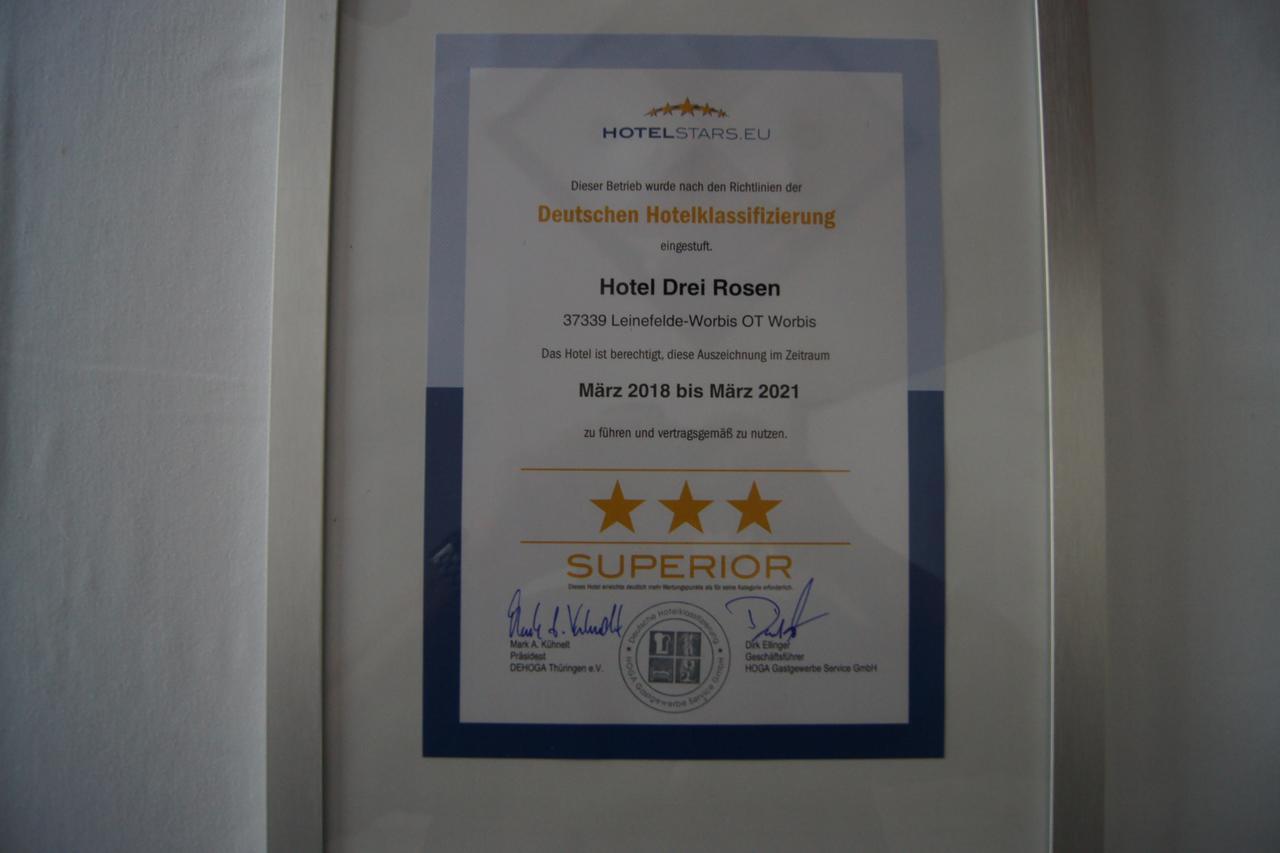 Hotel "Drei Rosen" Ohg Regina & Hans - Peter Fassbinder Leinefelde-Worbis Luaran gambar